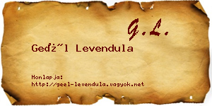 Geél Levendula névjegykártya